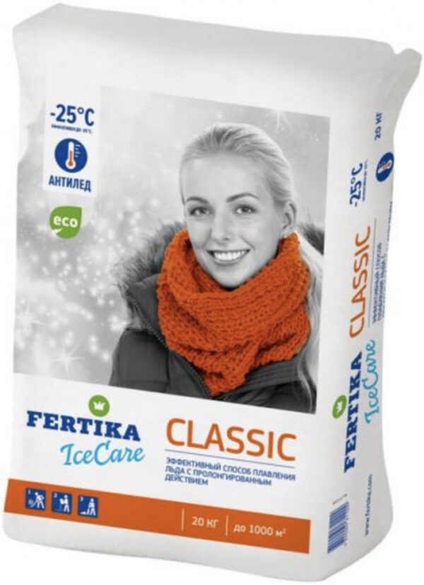 Купить Противогололедный реагент FERTIKA ICECARE CLASSIC – 25°C (20 кг.)